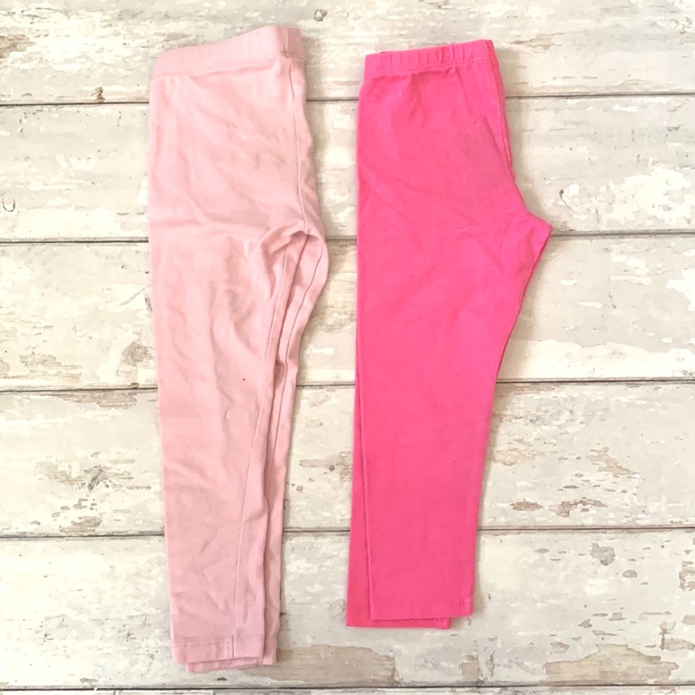 Girls 3T Leggings Set Pink Epic Threads Brand 2 Pair Toddler Kids Pants